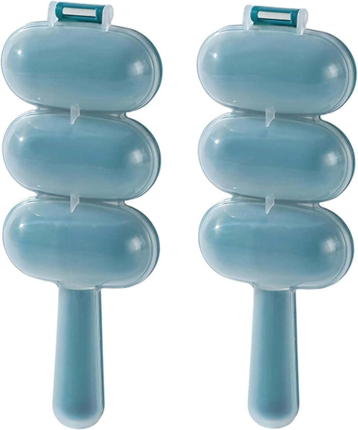 Photo 1 of 2 Pcs Blue Rice Ball Maker Shake Lunch Maker Mould Rice Ball Shaker Rice Ball Mold Kitchen Tools Home DIY Making Kit Sushi Plates, DIY Sushi Shake Rice Ball Shaped Molds