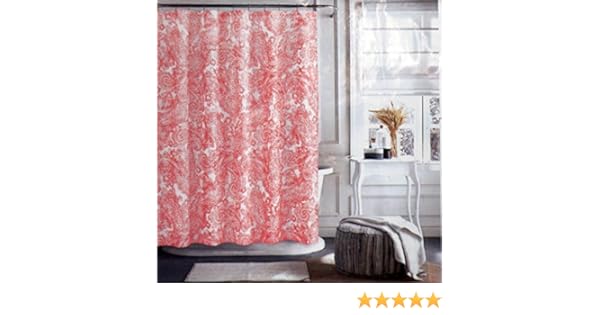 Amazon Com Tommy Hilfiger Canyon Paisley Shower Curtain Coral