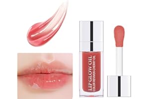MAEPEOR Hydrating Lip Glow Oil 10 Colors Moisturizing Lip Oil Gloss Non-sticky Transparent Lip Gloss Long Lasting Nourishing Tinted Lip Balm with Big Brush Head (IColors 12)