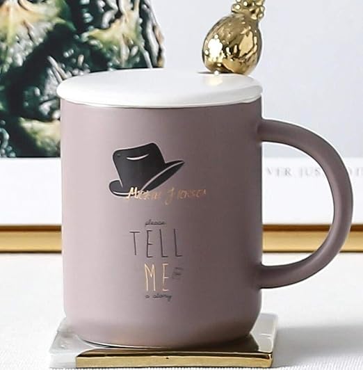 fdsgbdsff Taza Cerámica Taza De Piña Dorada con Tapa De Cuchara De ...