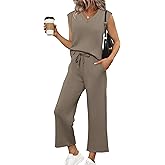 SAMPEEL Two Piece Sets for Women Summer Vacation Travel Outfits Business Casual Outfits Matching Sets Women Clothing