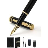 Mr. Pen- Fountain Pen Set, 6 Black &amp; 6 Blue Ink Refills Cartridges | Refillable Fountain Pen with Black &amp; Blue Ink Cartridges, Elegant Pen Set for Journaling, Calligraphy, Gifts for Men &amp; Women
