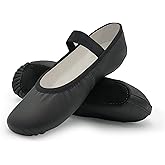 So Danca Kids Leather Ballet Shoes, Elastic Casing, Full Sole Slipper, Bella - SD69s
