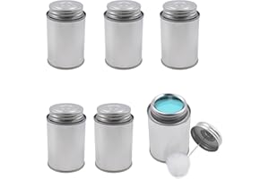 Hiyoo 6 PCS Bottle Wool Daubers with Ball Brush, Tinplate Empty Bottle for Arts and Crafts DIY Projects Gluing Leather Dye Tool with Applicator (125 ml Capacity)