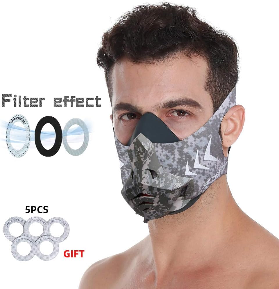 FDBRO Sports Mask Pro Workout Mask Fitness,Running,Resistance,Cardio,Endurance Mask for Fitness Training Sport Mask