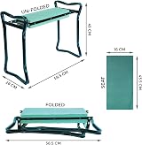 Crystals Heavy Duty Garden Kneeler Stool Foldable Pad with Gloves view 2