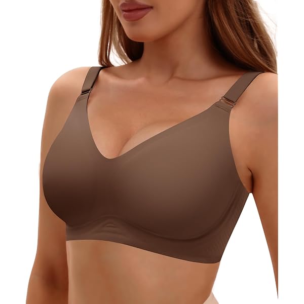 HORISUN Women's Pullover Wireless Bra - Seamless Push Up, No Underwire, Cross Back Adjustable Bralette