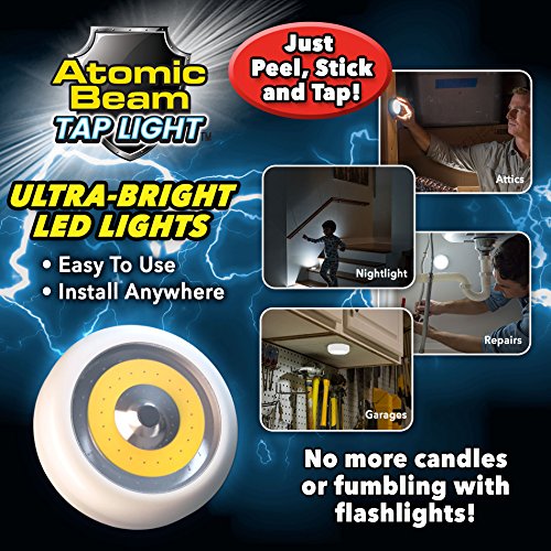 Atomic Beam TapLight Tap LED Light by BulbHead The Astonishingly Bright Stick Anywhere Light (1 Pack)