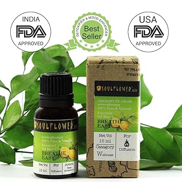 Soulflower Essential Oil Breathe Easy, 15 Ml