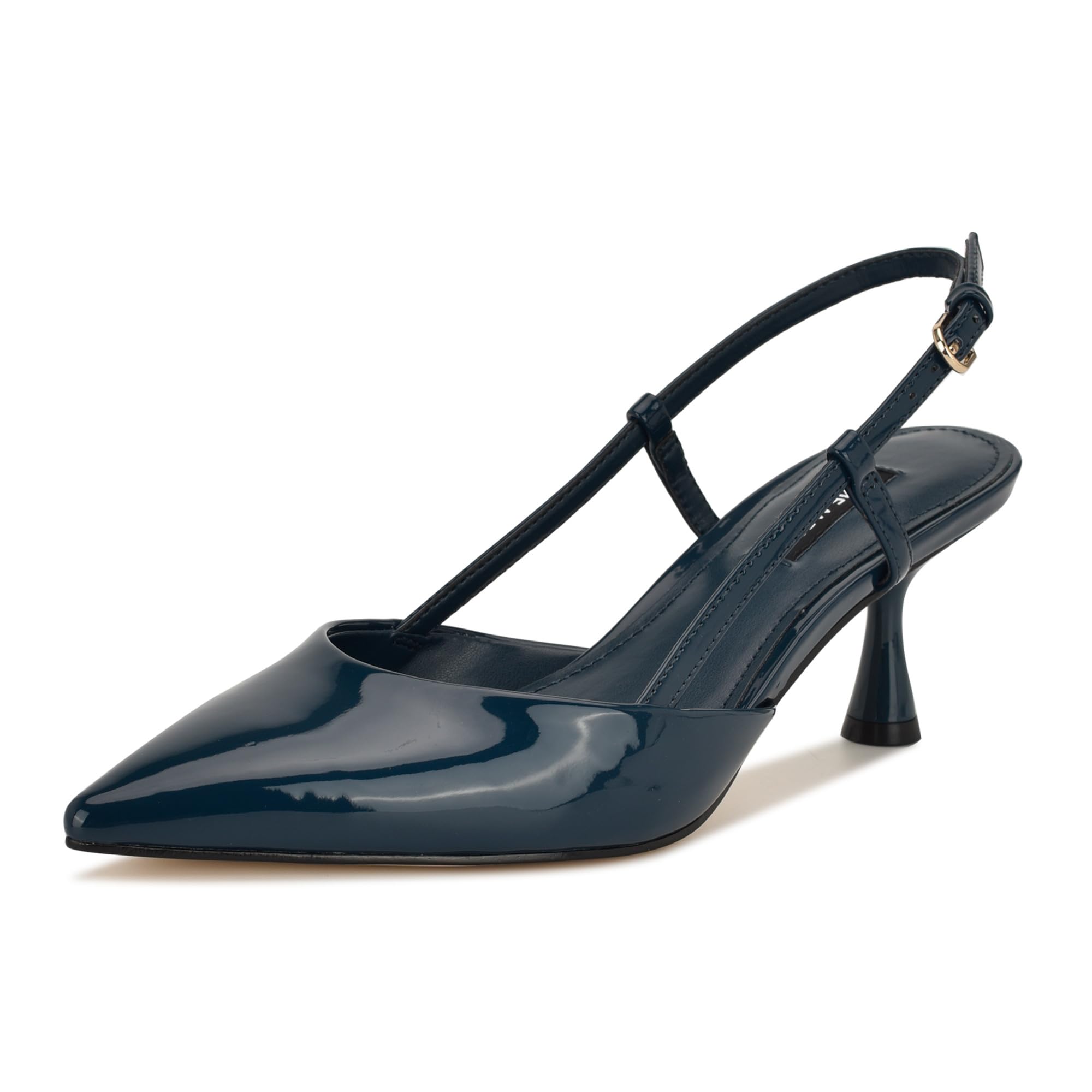 Nine West Women’s Rhonda Pump, Dark Blue Patent 404, 5.5