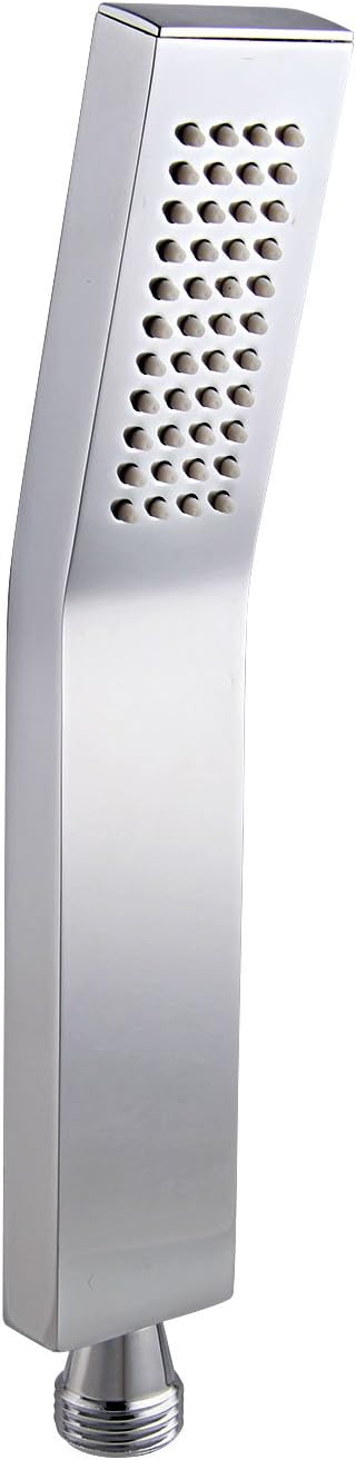 TWJD Single Function Hand Held Shower Head Handset with Easy-cleaning Rubber Nozzles for Bathroom,All Metal