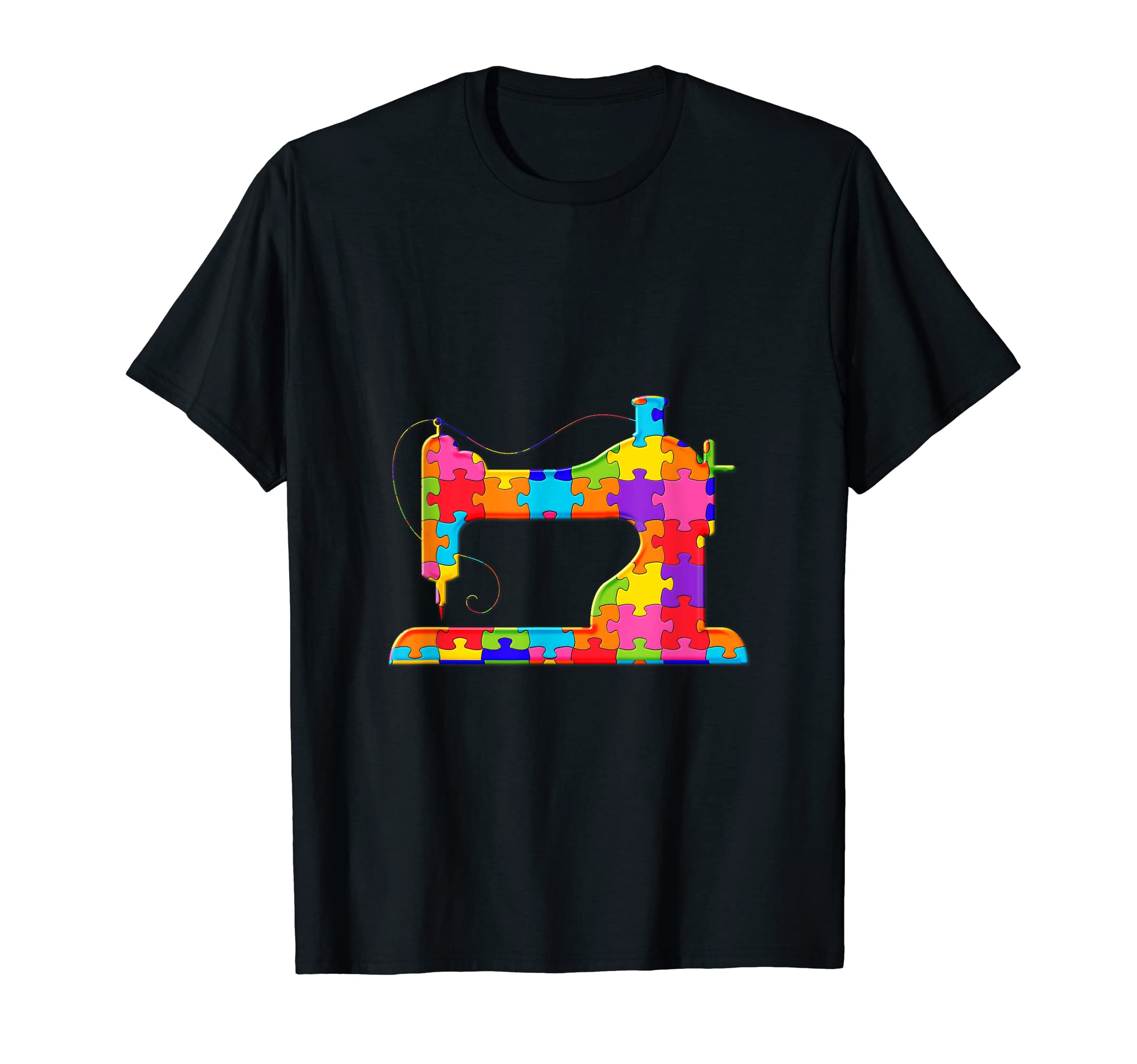Sewing Machine Tailor Puzzle Autism Puzzle T-Shirt