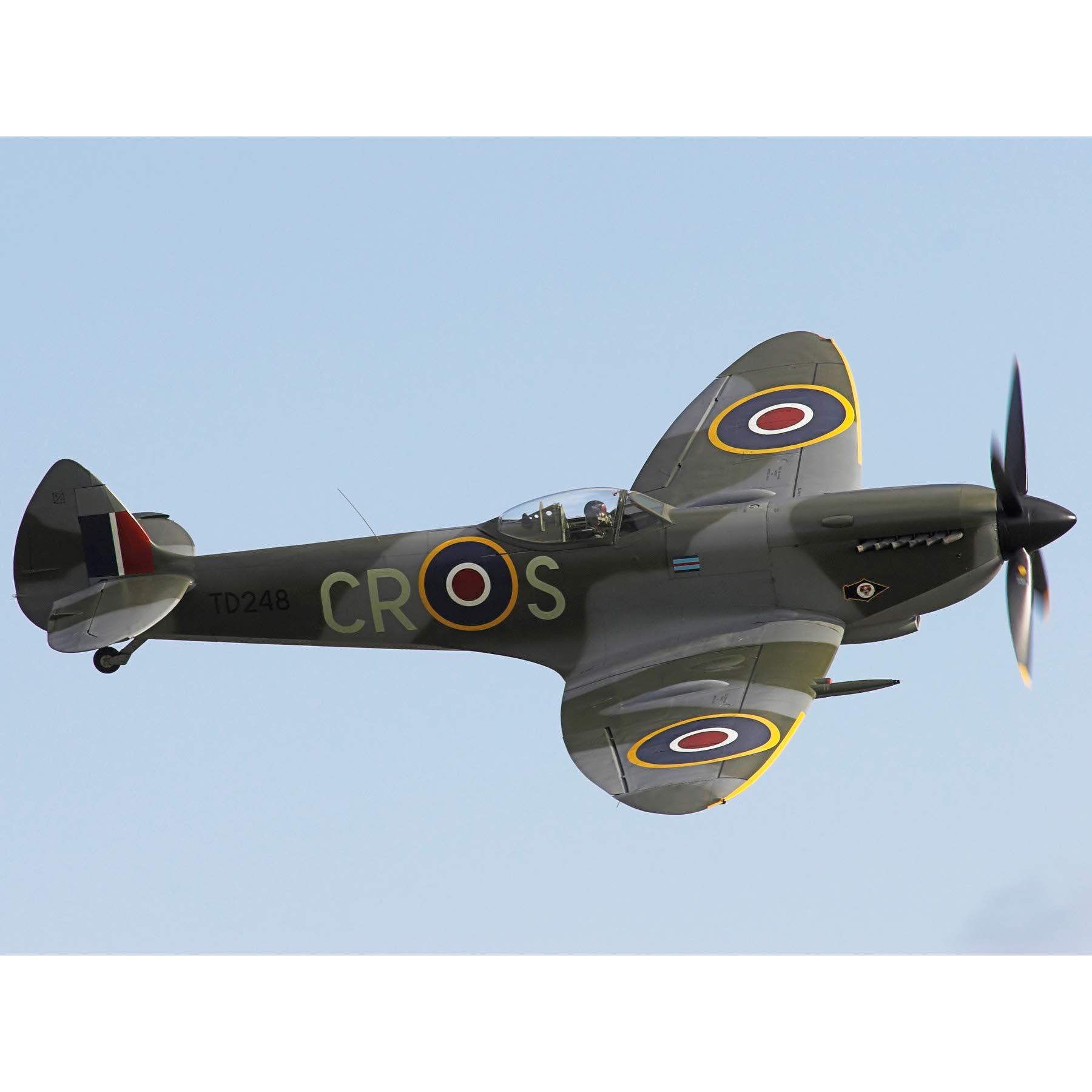 Iliff Chowells Military UK RAF Spitfire Fighter Plane Photo Large Wall Art Poster Print Thick Paper 18X24 Inch