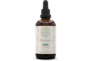 HERBERA Shatavari A120 Alcohol Herbal Extract Tincture, Super-Concentrated Shatavari (Asparagus Racemosus) Dried Root (4 fl oz)