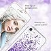 Maxdara iPhone 8 Case, iPhone 7 Glitter Liquid Women Case Tempered Glass Screen Protector Floating Bling Sparkle Luxury Pretty Protective Girls Case iPhone 6 6s 7 8 4.7 inches (Purple)