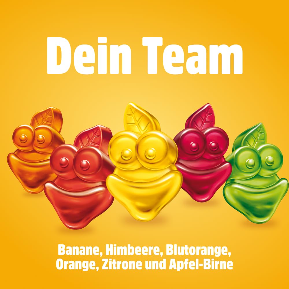 nimm2 Lachgummi Happies – 1 x 325 g – Fruchtgummis mit Fruchtsaft und Vitaminen – Süßigkeit in sechs Geschmacksrichtungen 6