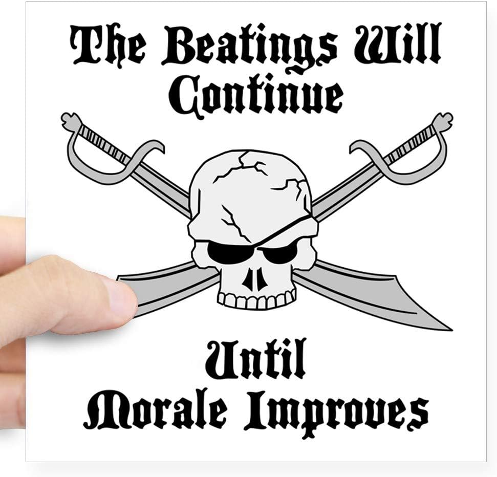 CafePress Morale Square Sticker 3 X 3 Square Bumper Sticker Car Decal, 3"x3" (Small