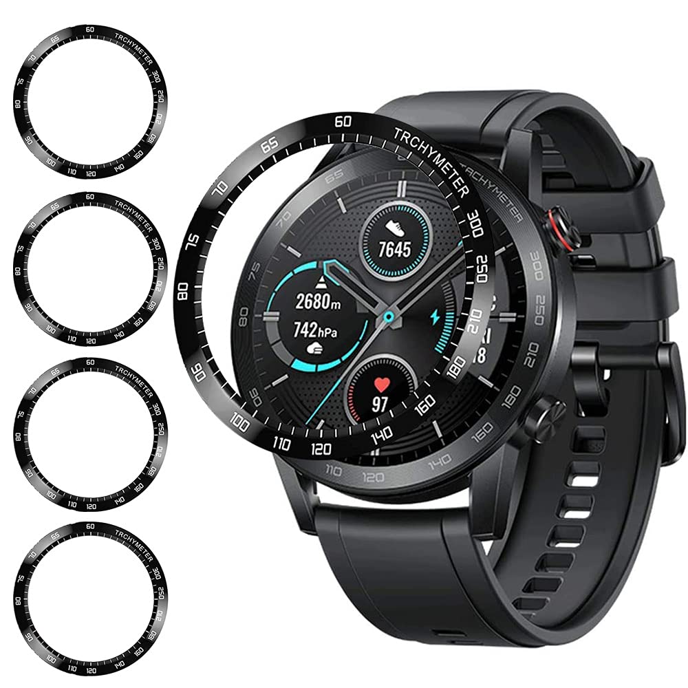Akancy [4 Pieces] Compatible Screen Protector for Honor Watch Magic 46mm with Scale, Anti-Scratch, Bubble , Sensitive Touch, Easy Application, Frosted Film, Full Coverage(Without Glass)