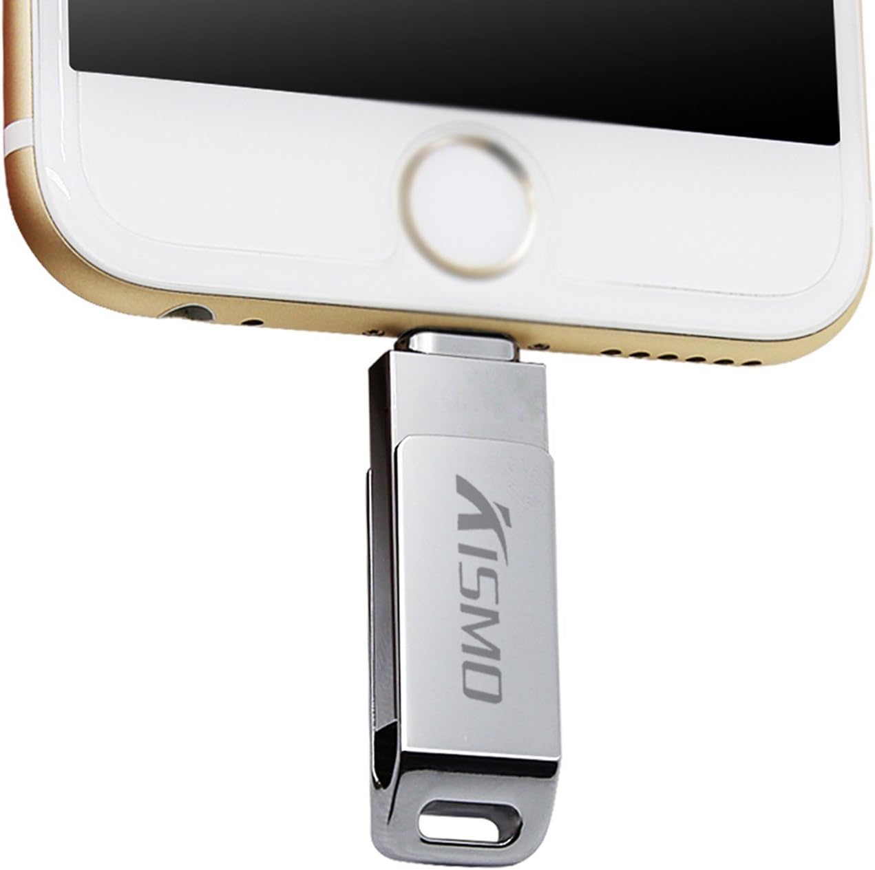 KISMO Mini OTG USB Flash Drive U Disk Metal for iPad & iPhone 5 6, Android Smart Phone Tablet PC 64GB