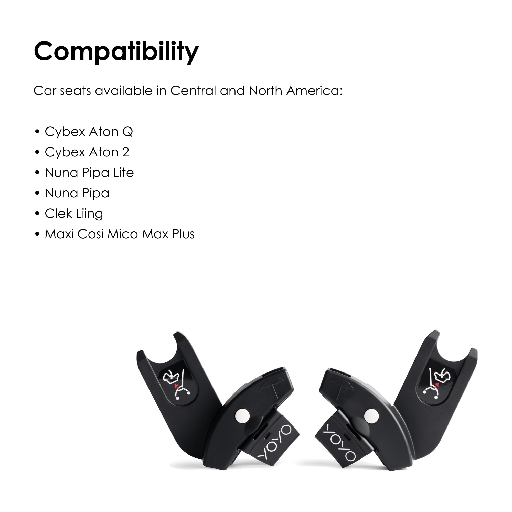 BABYZEN YOYO Car Seat Adapters, L Version - Easily Clip The YOYO Car Seat onto The YOYO2 Stroller Frame