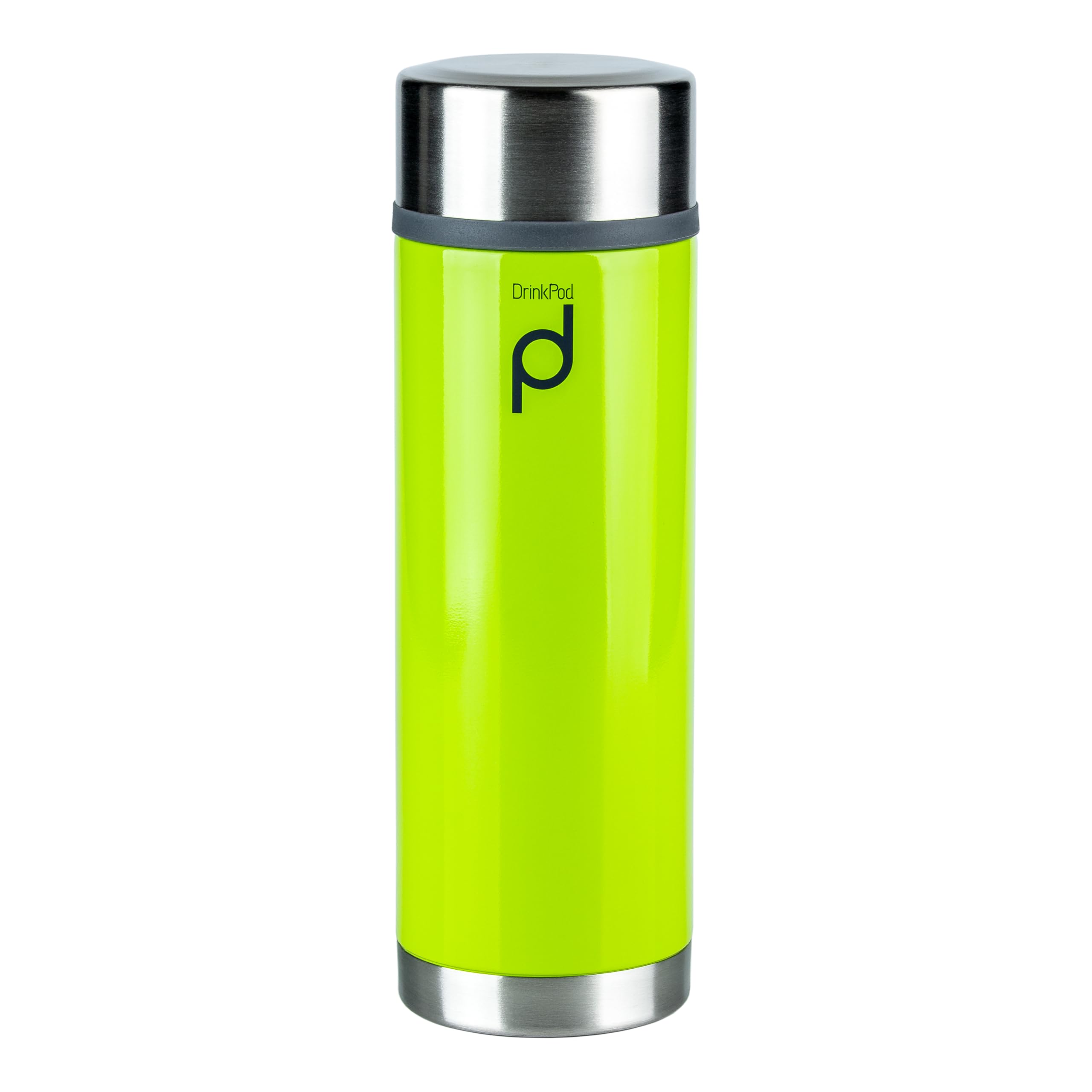 Drink Pod Flasks Grunwerg Pioneer Drinkpod Stainless Steel Vacuum Flask in Green 350 Millilitre,HW-350G