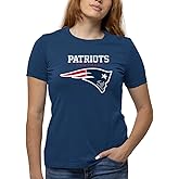 Team Fan Apparel Women's NFL Ultimate Fan Logo Short Sleeve T-Shirt - 100% Cotton - Officially Licensed - Tagless Tee
