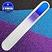 Bona Fide Beauty Glass Nail File - 1 Piece Aqua/Cobalt Czech Crystal Glass Large Nail File for Women & Men - Designed for Manicure & Pedicure Nail Care