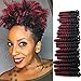 Eunice Prelooped Crochet Twist 10 Inch Toni Curl Crochet Hair Short Bouncy Twist Small Curly Crochet Braids 20 Strands/Pack 3 Pscks/Lot(10 inch toni, ombre burgundy)