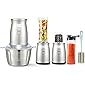 Food Processor, 3 in 1 Set Electric Food Processor 7 PCS Food Chopper Personal Blender 2L Stainless Steel Kitchen…