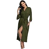 Women's Long Robes Ladies Kimono Bathrobes Full Length Robes Soft Modal Sleepwear Nightgown