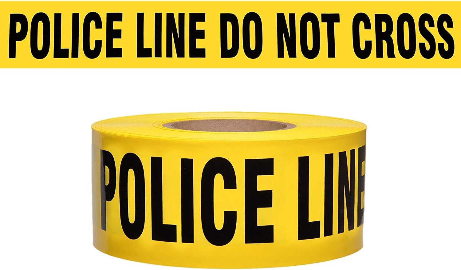 Merco Tape M234 Police LINE DO NOT Cross Barricade Tape - case of 8 Rolls - Each 3in x 1000ft x 3 mil Yellow and Black
