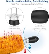 ecooe Corn on the Cob Holders 8 Pcs Black Stainless Steel Forks with Storage Box view 2