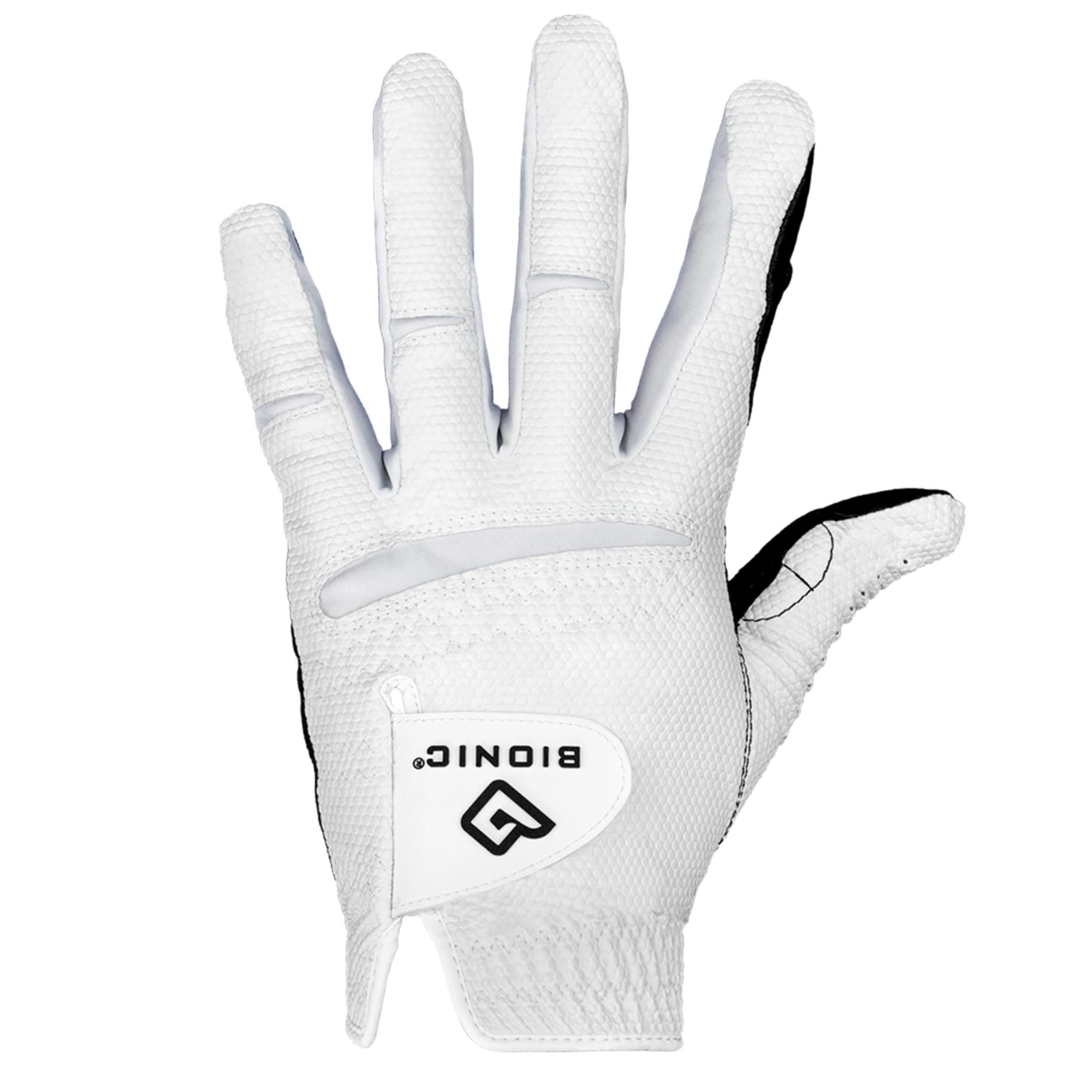 Bionic Gloves Men's RELAXGRIP 2.0 Golf Glove, White and black, S