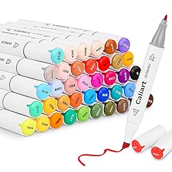 Caliart 41 Colors Dual Tip Art Markers Permanent