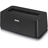 SSK USB 3.0 to SATA External Hard Drive Docking Station Enclosure Adapter for 2.5 & 3.5 Inch HDD SSD SATA, Super Speed up to 5Gbps, Support UASP no Drivers Needed(20TB Supports)