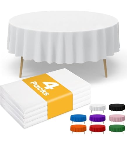 Party Ulyja 3er Pack Runde Plastiktischdecke Rot – Einweg-Wachstuch 84 Cm, Wasserdicht & ölbeständig Für Partys Rund 84 Zoll 3er Pack