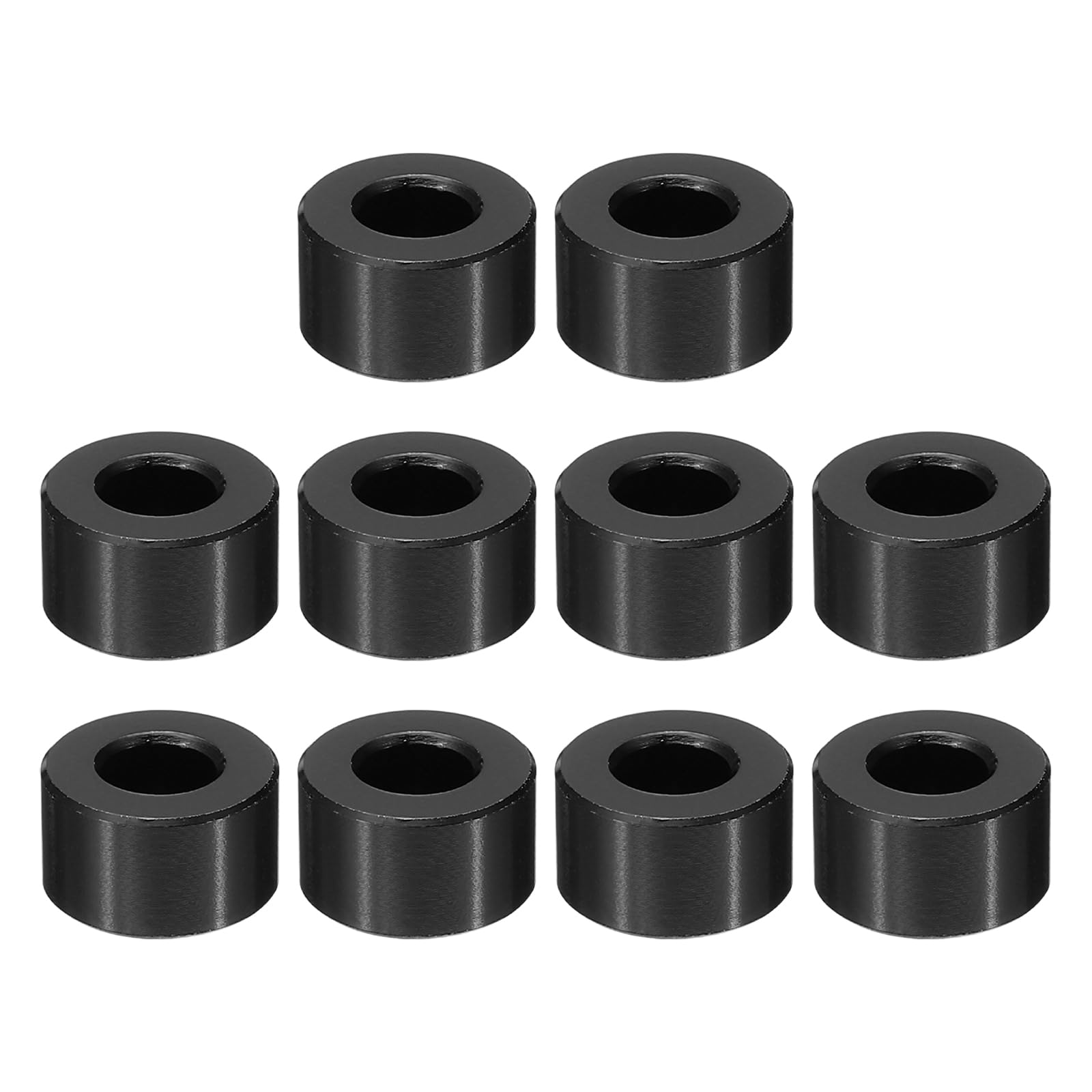 PATIKIL M6 Aluminum Spacers, 10 Pcs Metal Spacer Aluminum M6 x 1/2" OD x 1/4" L Aluminum Spacer Screw Standoff Round for 1/4" or M6 Screw Bolts
