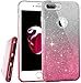 TOZO Case for iPhone 7 Plus, SHINY SHADOW Series [Bling Crystal] Ultra Thin Sparkle Premium 3 Layer Hybrid Semi-transparent / Exact Fit / Soft Case for iPhone 7 Plus 5.5 inch Gradient Pink