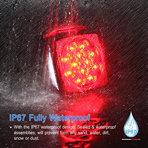 Updated Version-WoneNice LED Submersible Trailer Tail Light Kit, Combined Stop, Taillights, Turn Signals for Under 80 Inch Boat Trailer Vehicle RV Boat Truck, 12V