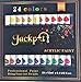 Acrylic Paint Set-24 with 2 Brushes by Jackpot! Perfect for Canvas,Wood,Ceramic,Fabric & Crafts.Non Toxic & Vibrant Colors.Rich Pigments -Great for Beginners,Students & Professional Artist