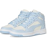 PUMA Women's Rebound Layup Mid Shoes, White-Haute Tropic-Silver AH25, 10.5