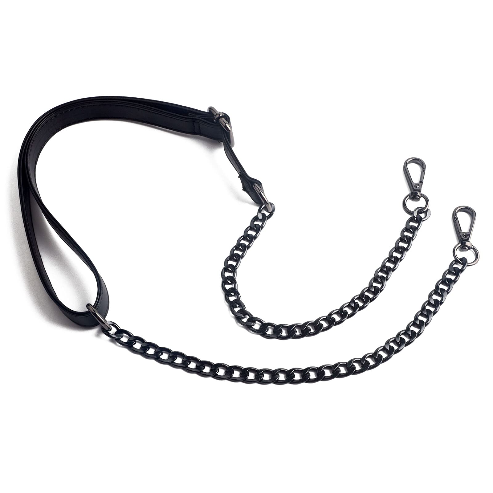 BEAULEGAN Handbag Chain Strap Adjustable - Replacement for Shoulder Crossbody Bag, 140 cm Long (Black/Gunmetal)