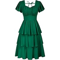 Amazon.com: CIDER Maxi Dress Bowknot Layered High Waist Solid Scoop Neck  Elegant Party Jacquard Sleeveless A Line Dress Navy Blue : Clothing, Shoes  & Jewelry