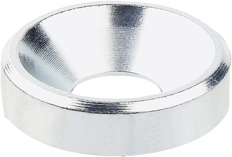 J.W. Winco 6341-ST-10-25-B-ZB GN6341 Washer with Bore for Countersunk Screw, 10 mm Bore, 25 mm OD, 6.5 mm Thickness, Steel Zinc Plated, Blue Passivated