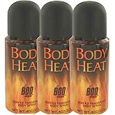 Parfums De Coeur Bod Man Body Heat Sexy X2 Fragrance Body Spray 4 oz Men (Pack of 3)