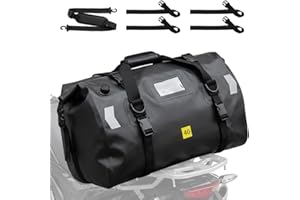 XIUWK Motorcycle Tail Bag 40L, Waterproof Duffel Bag for Motorcycle Trip Camping Cycling