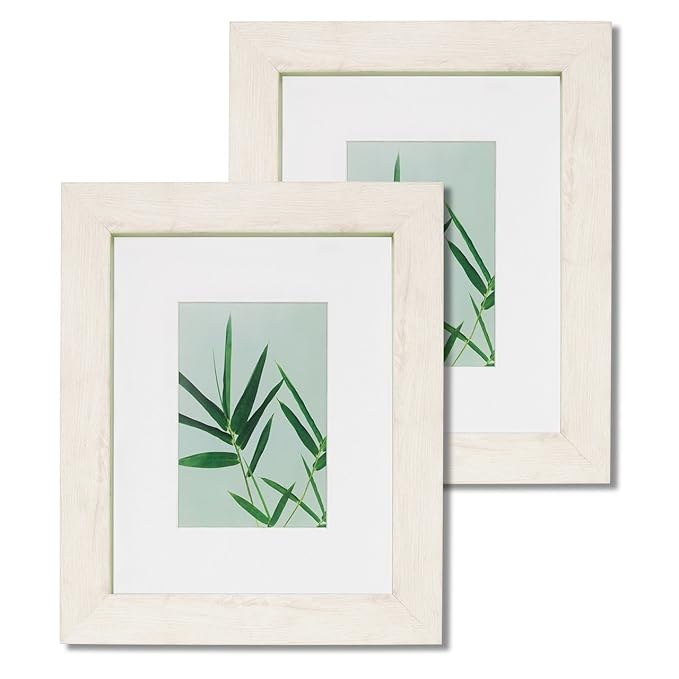 11x14 Picture Frame with Mat & Glass Wood Finish for Wall