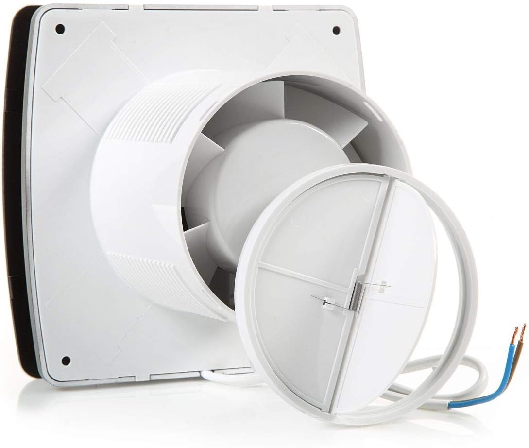 STERR Bathroom Extractor Fan LFS100-QB 100 mm with Backdraft Shutter Black - Silent Bathroom Fan - Image 5