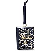 Steel Mill & Co Ceramic Book Shaped Christmas Ornament, Festive Book Lovers Holiday Decorations, Bookish Theme (The Nutcracker)