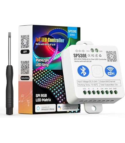 LGIDTECH 3-in-1 LED-Controller – Werkzeuglose Verdrahtung, WiFi & Sprachsteuerung